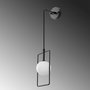 Opviq Geometri - 11110 Lámpara de pared de metal y cristal en blanco y negro